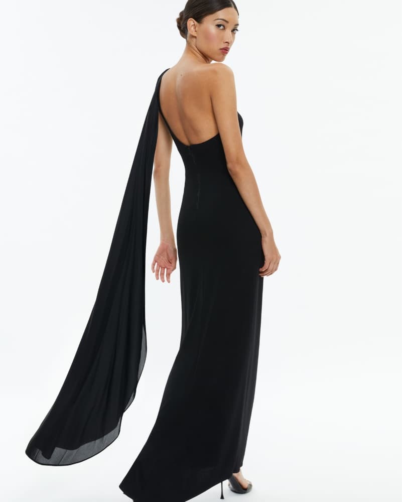 Alice & Olivia One Shoulder Draped Dress - Image 5