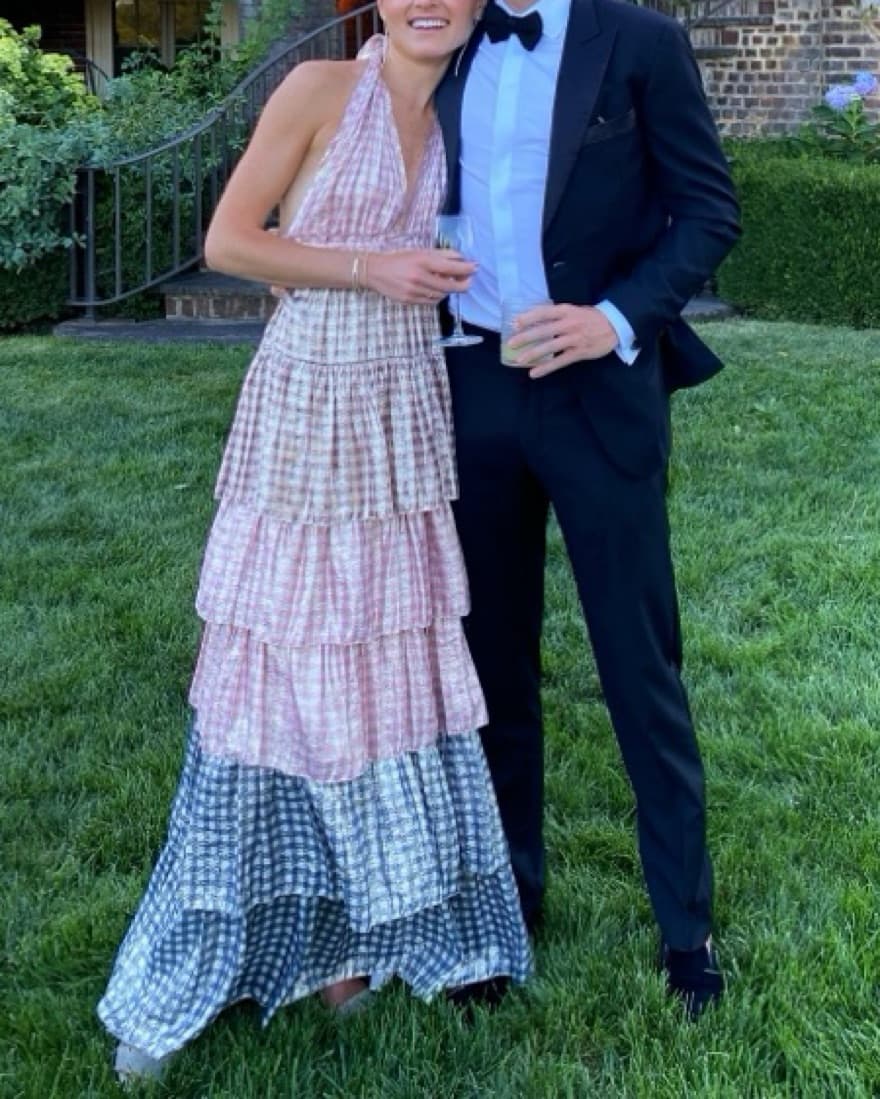 LoveShackFancy Metallic Gingham Gown - Image 1