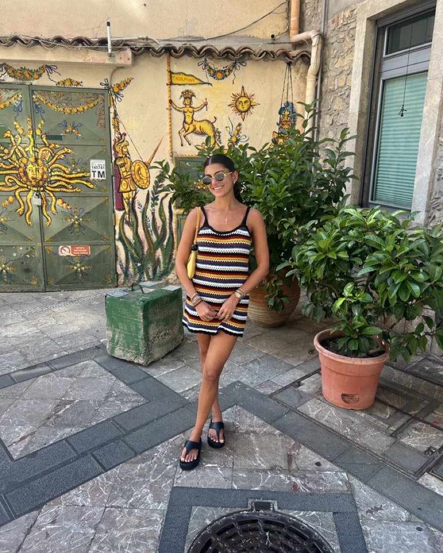 Zara Multi Color Crochet Mini Dress   - Image 2