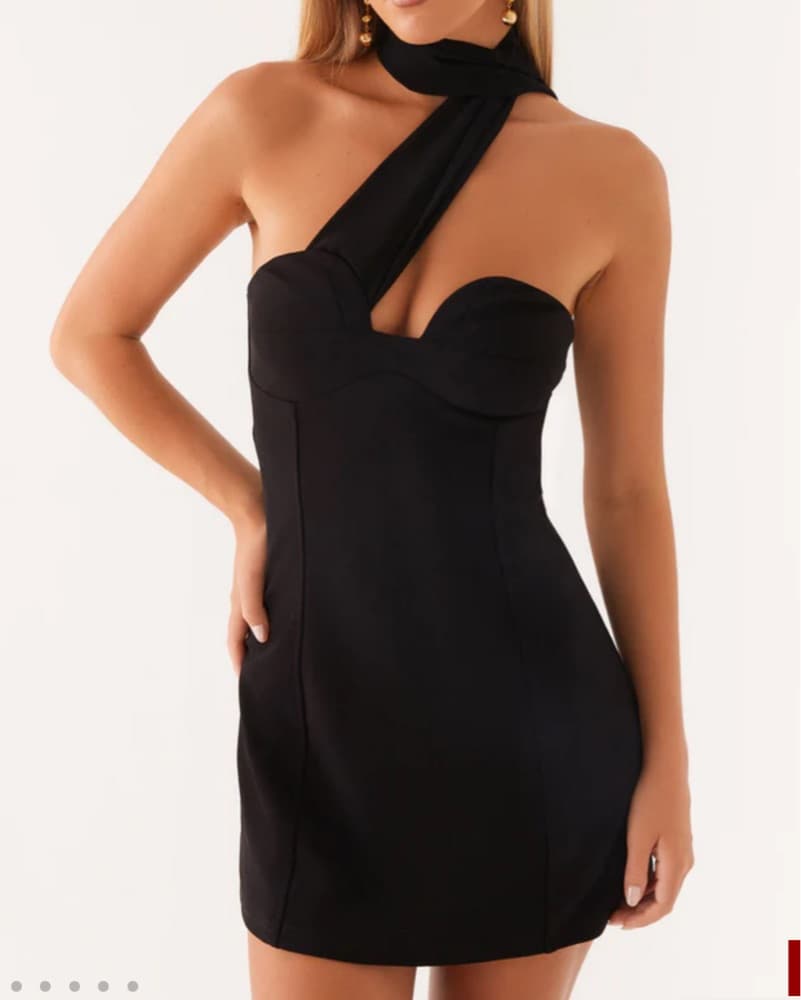 Sirena Mini Dress- Black - Image 1