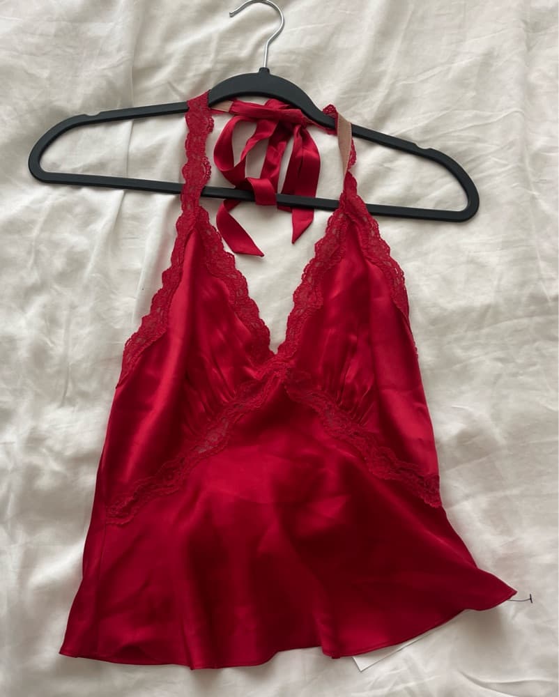 Reformation Red Silk Top - Image 1