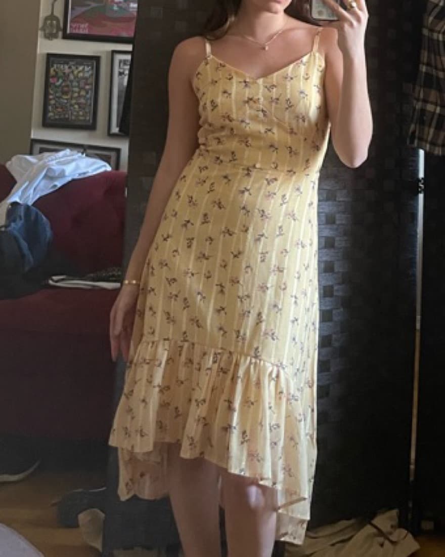 Yellow Floral High Low Sundress  - Image 1