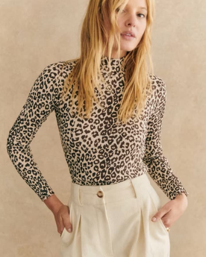 Sezane - Cheetah Turtleneck - Image 1