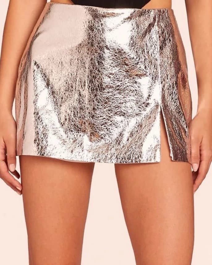 Amanda Uprichard Metallic Mini Skort - Image 2