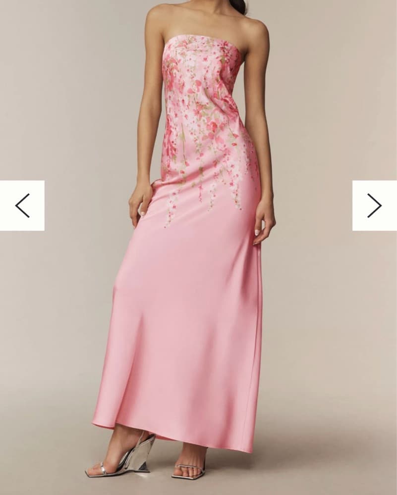 BHLDN strapless satin maxi dress - Image 1