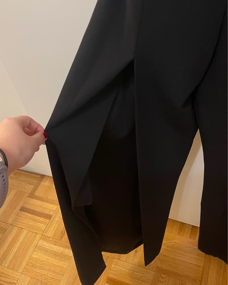 Elegant Black Jumpsuit with Slit Detailing - Image 2