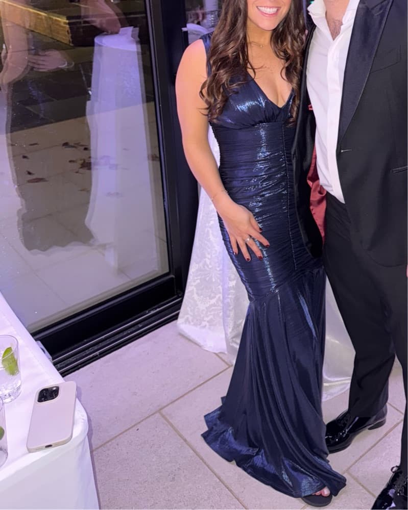 Navy Metallic gown  - Image 3