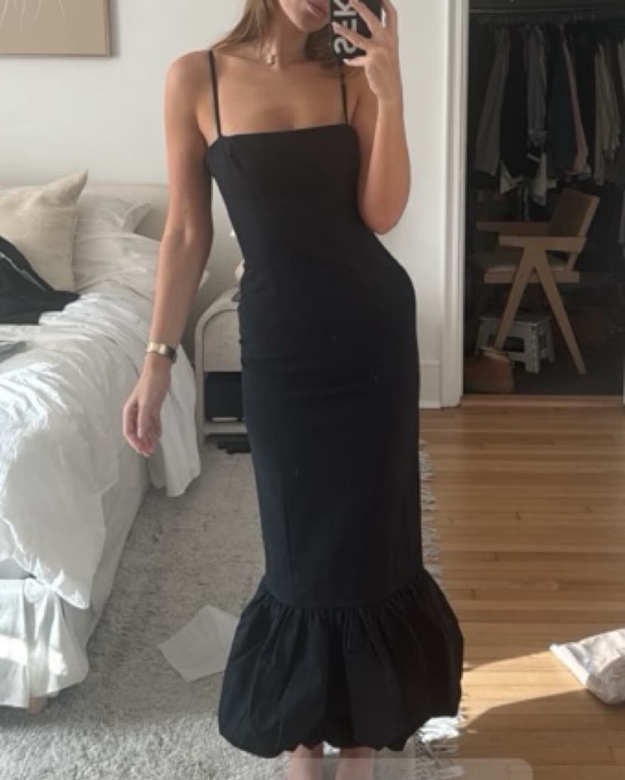 Helsa Faille Midi Dress - Image 1