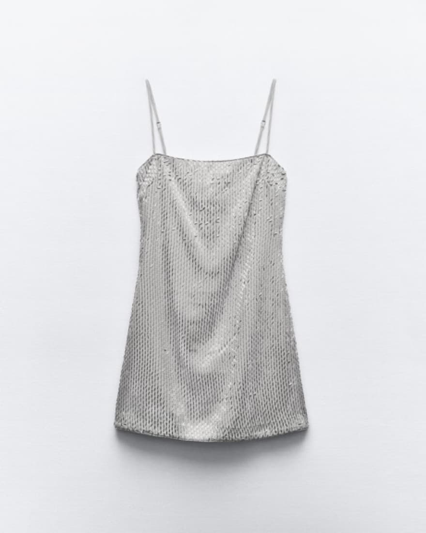 Beaded Mini Party Dress - Image 1