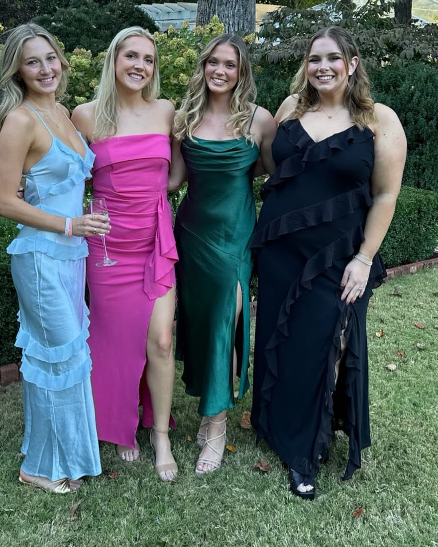 Green satin Midi Dress - Image 3