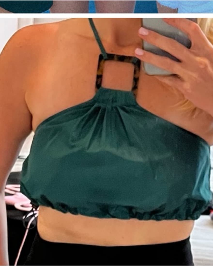 STAUD Oleandri Top - teal/turquoise crop - Image 3