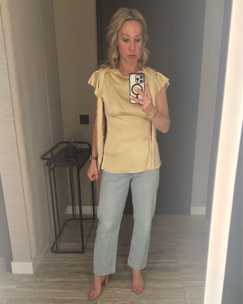 Liberowe Arya satin Draped Blouse - Image 2