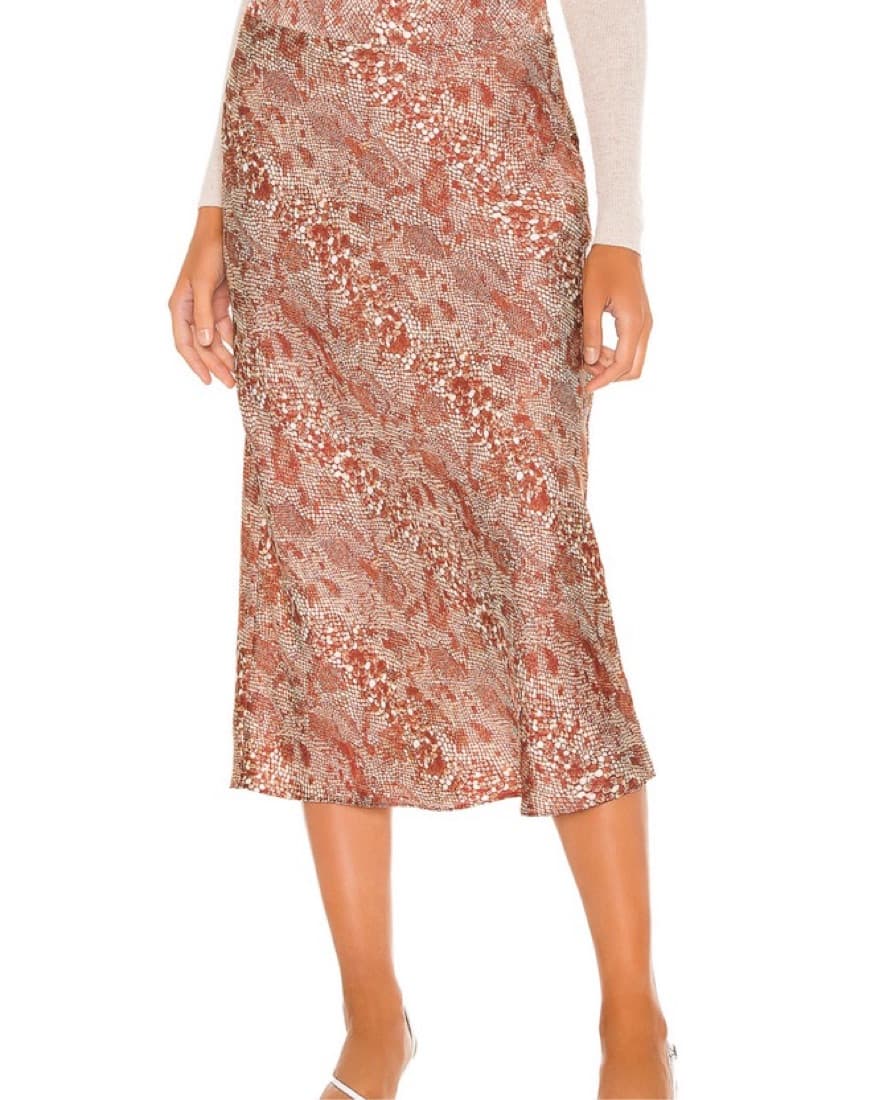 Snakeskin Free People Midi Skirt - Image 1