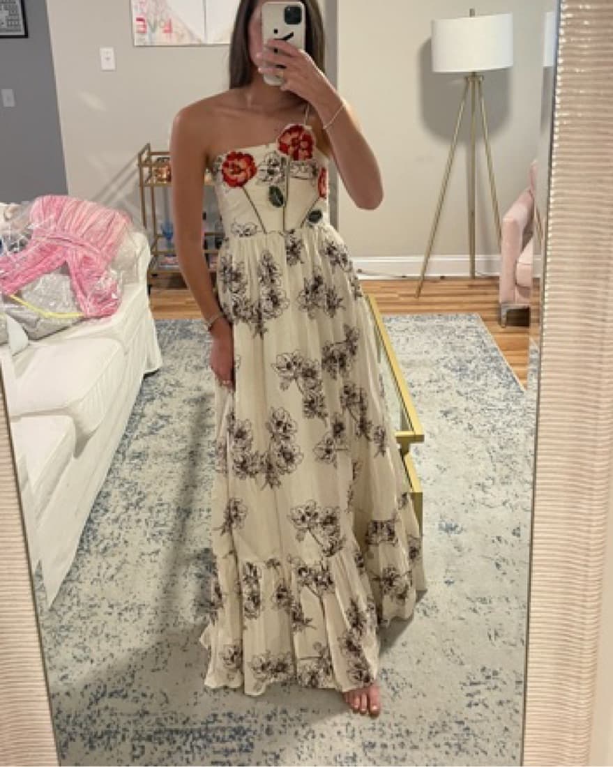 Embroidered Floral Dress - Image 2