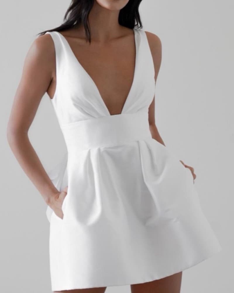 By Watters Muffin Dress In Ivory  - Image 1