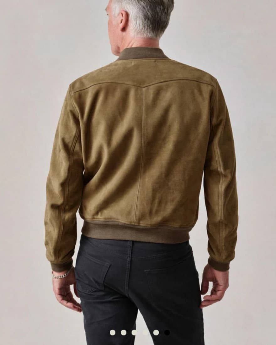 Buck Mason Suede Bomber Jacket  - Image 6