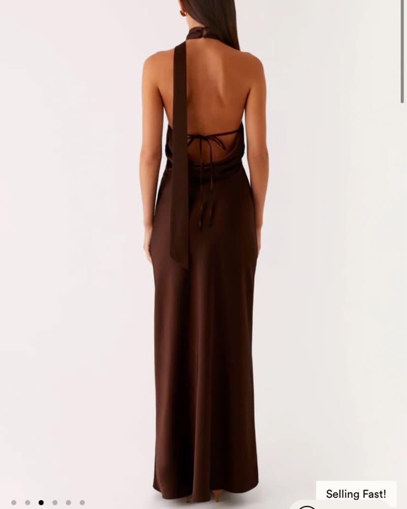 Keena Scarf Maxi Forma Dress Chocolate  - Image 3