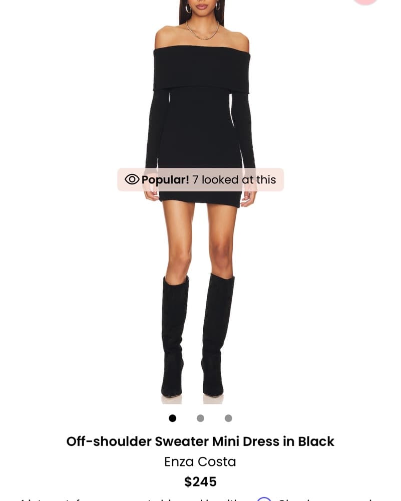 Enza Costa Off Shoulder Sweater Dress  - Image 1