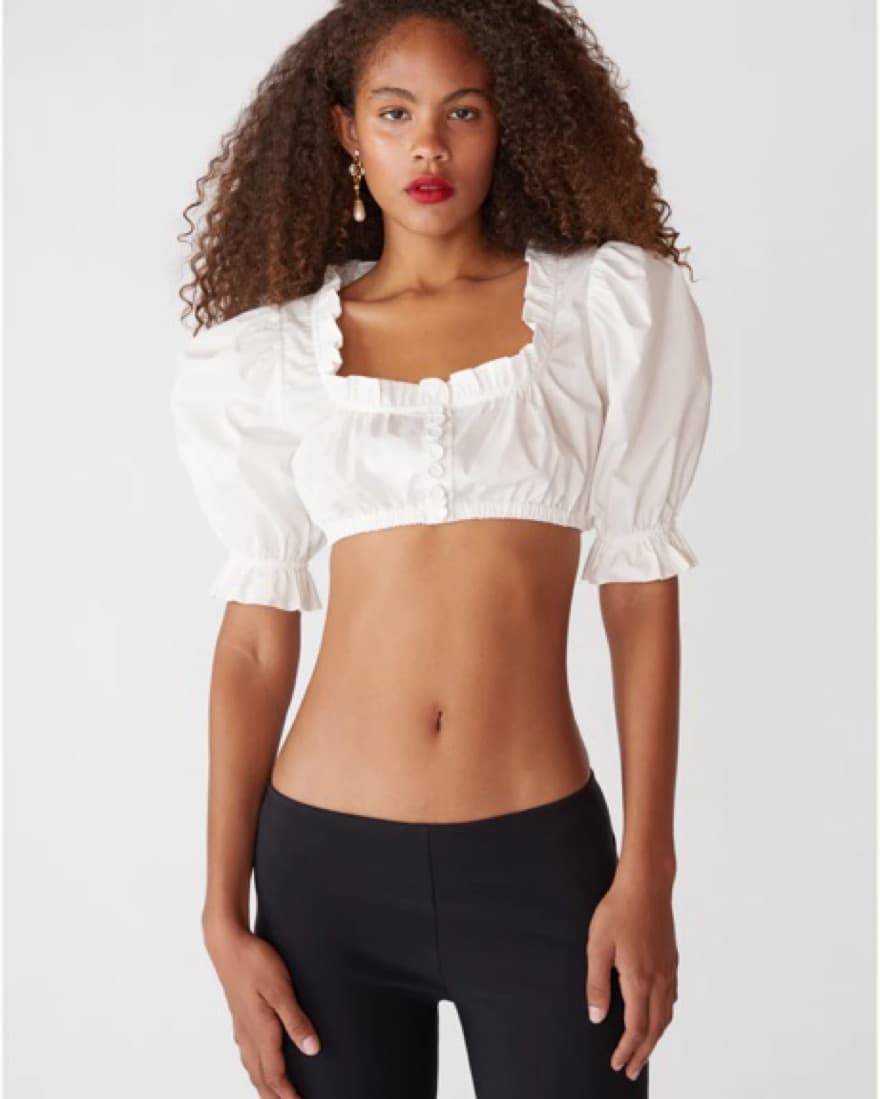 Orseund Iris Prairie Top In White XS - Image 2