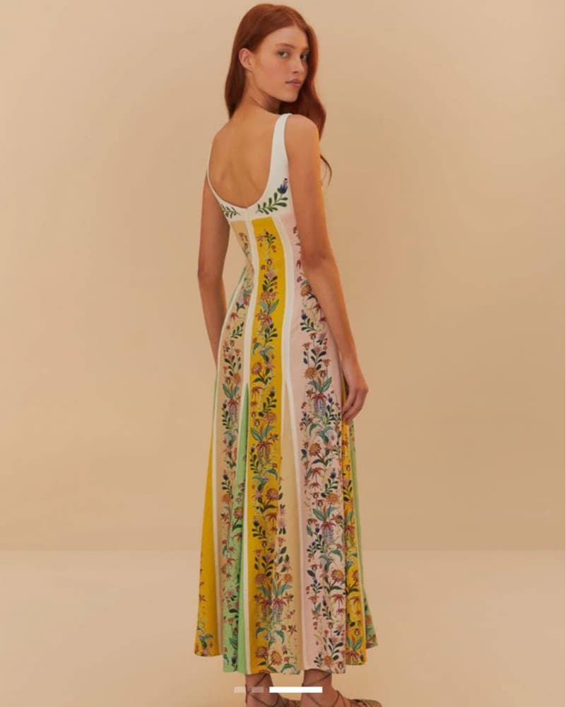 Farm Rio Floral Stripes Maxi Dress - Image 4