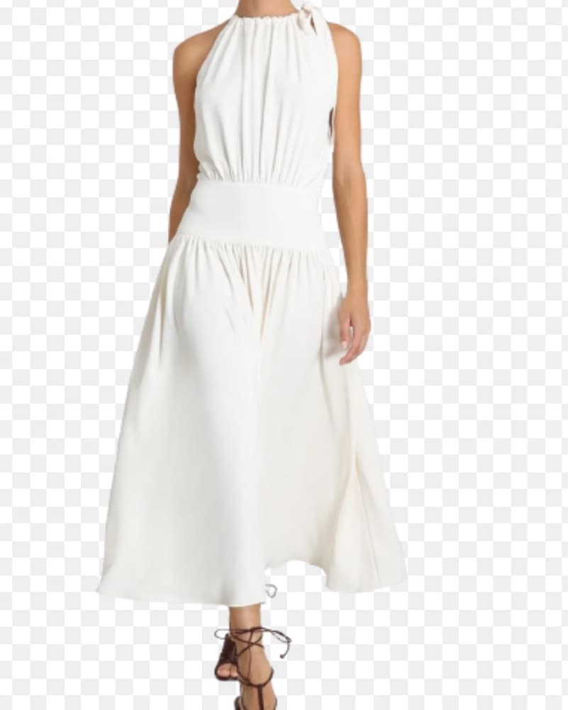 Zimmermann Tie Boat Neck Midi Dress - Image 1