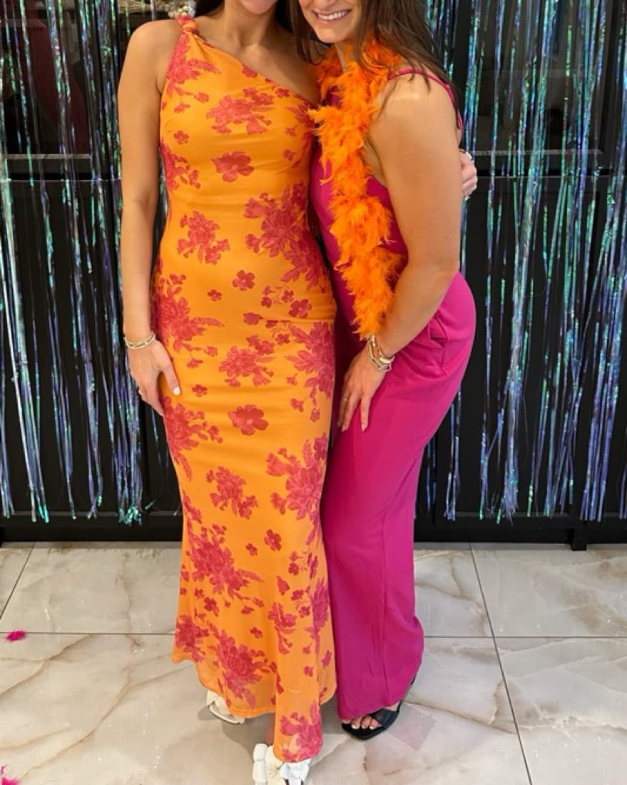 Showpo - Orange Floral Dress - Image 3