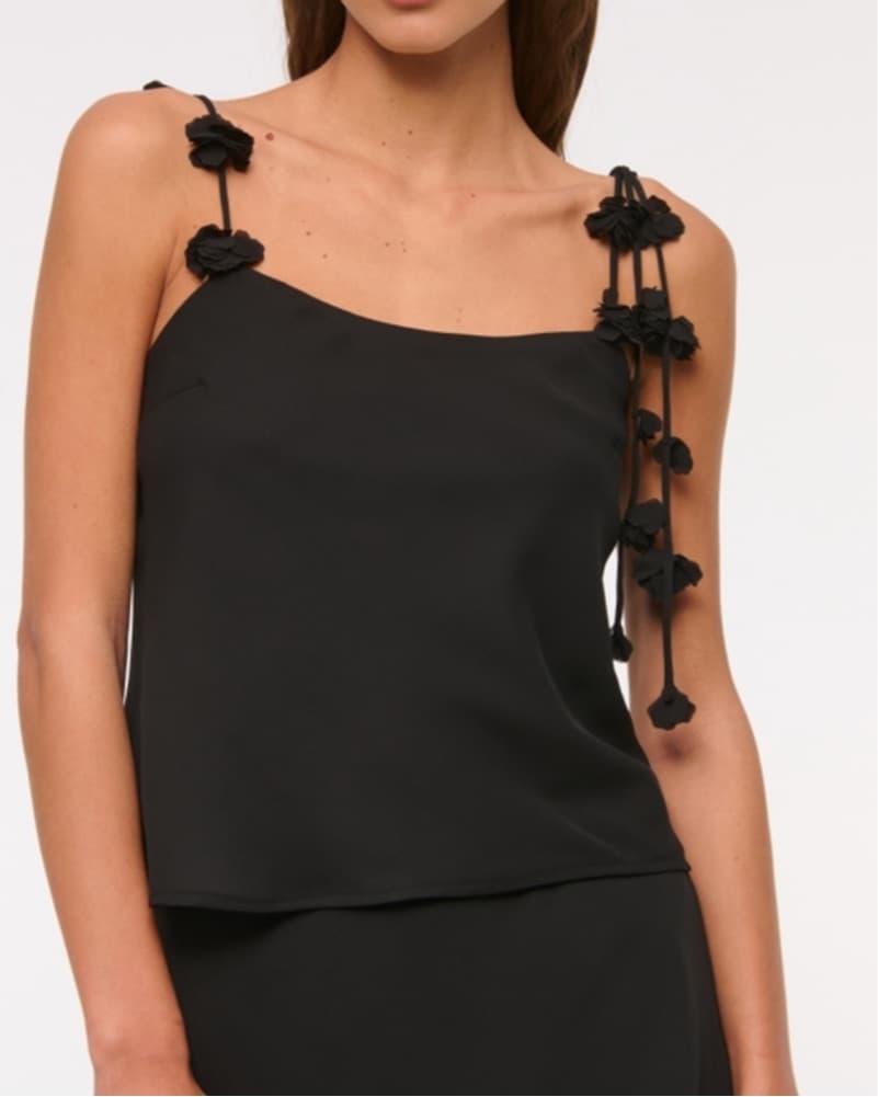 A&F Chic Black Floral Cami - Image 1