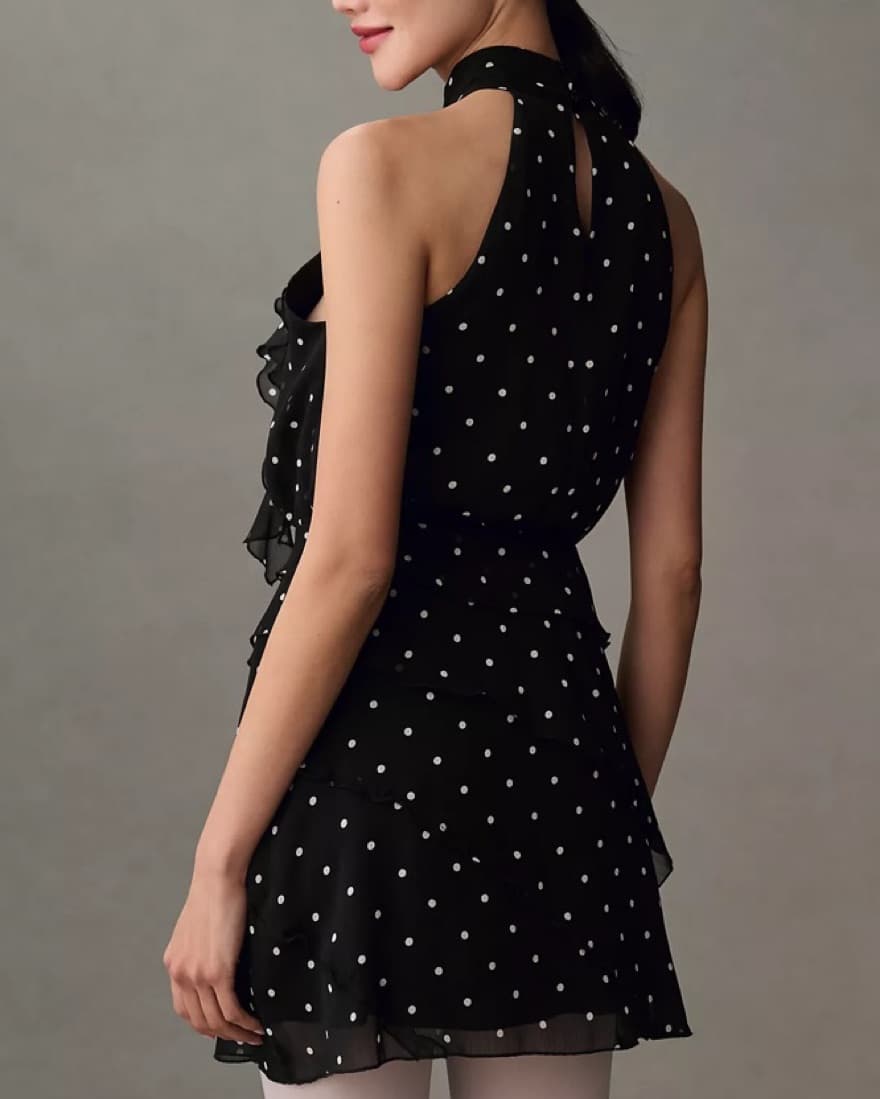 Polka Dot Dress With Rosette - Image 2