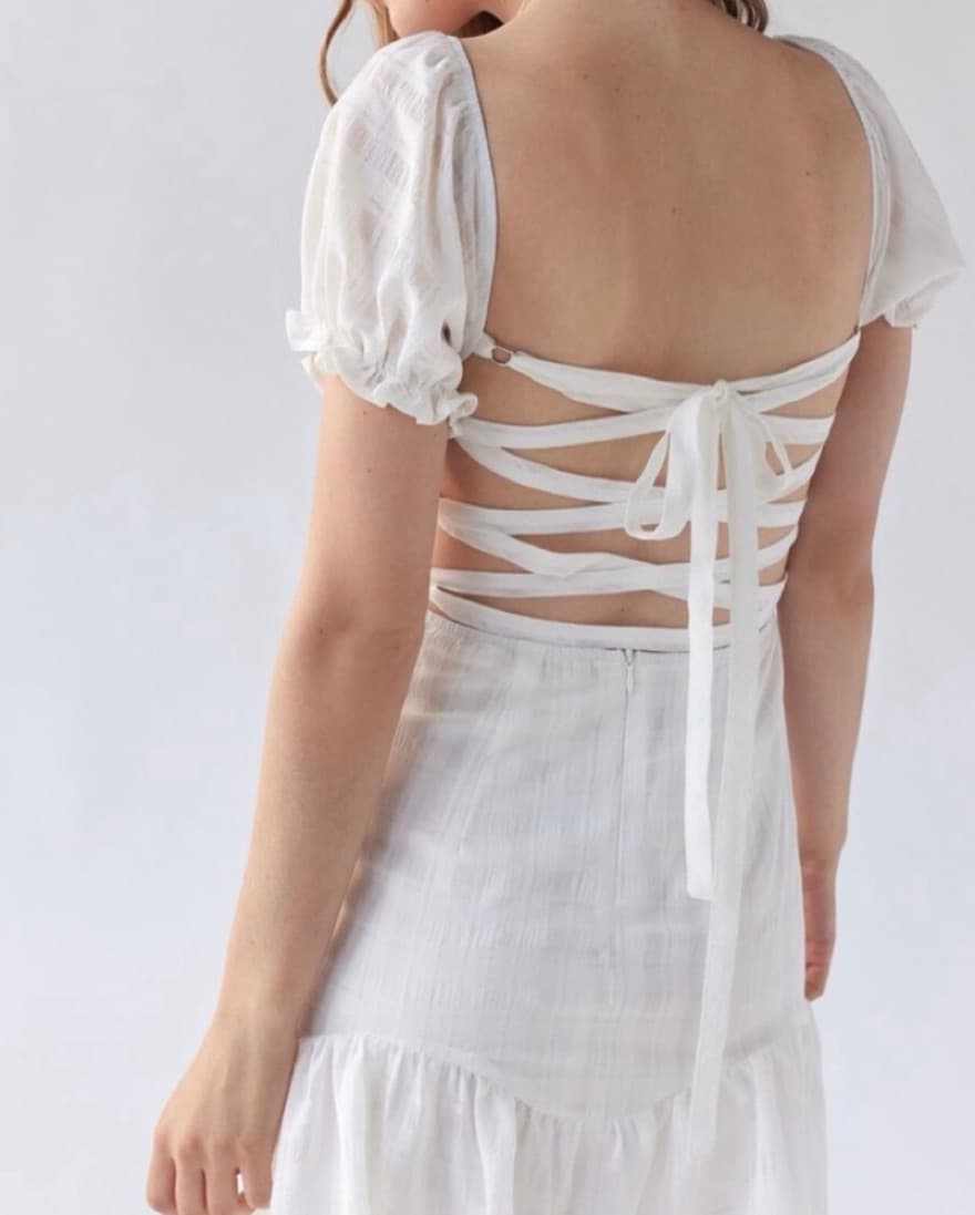 Urban Outfitters White Corset Mini Dress - Image 2
