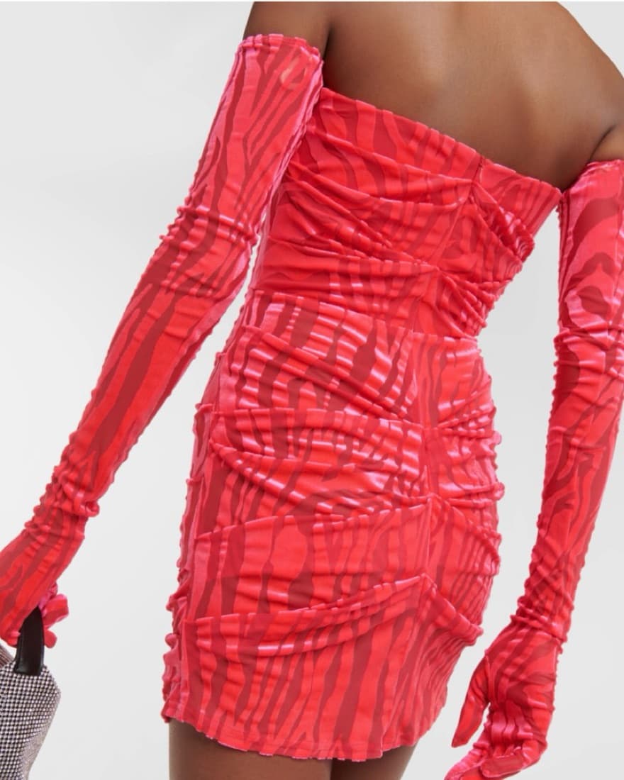 Alex Perry Pink Dress With Glowes - Image 4