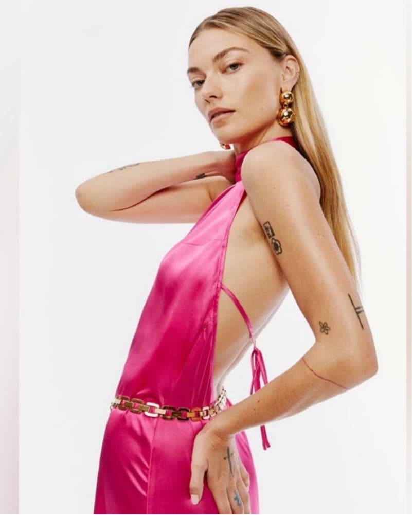 Reformation Briea Silk Dress - Image 4