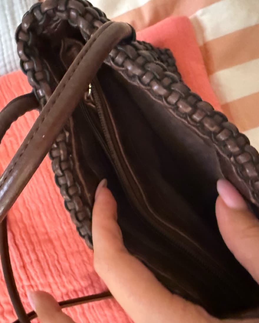 Vintage brown Leather Shoulder Bag - Image 3