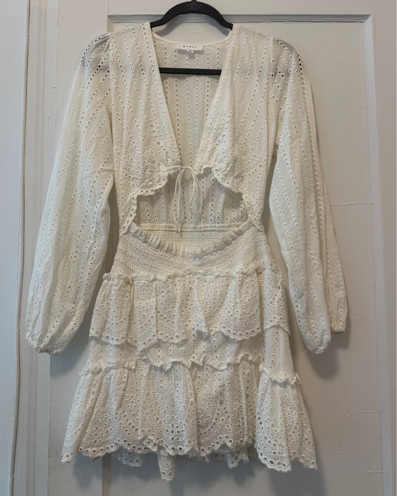 Mable Mini Eyelet Ruffle Dress - Image 3