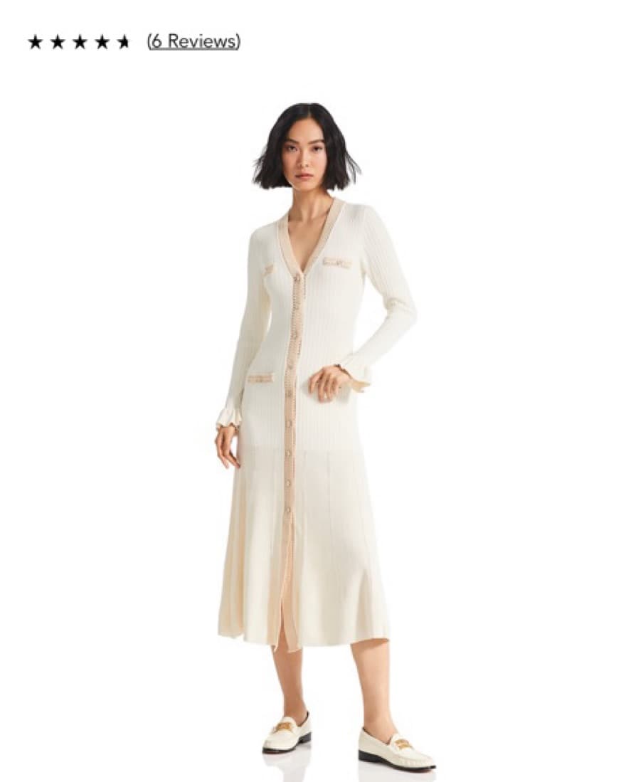 Sandro Long Sleeve Midi Dress - Image 1