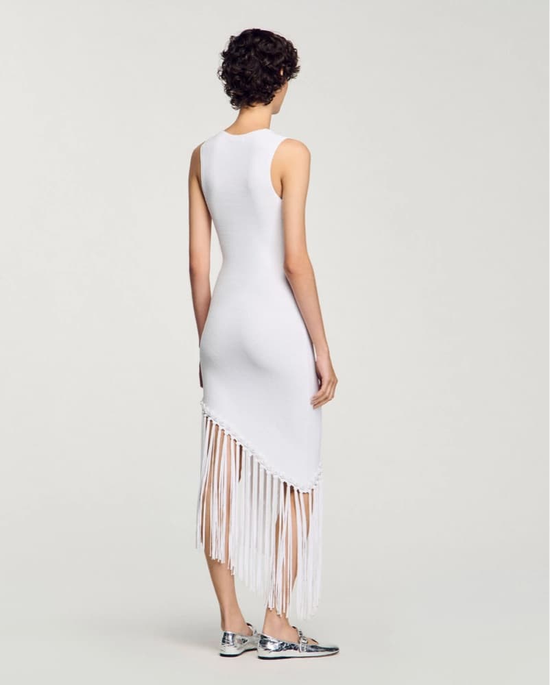Sandro Fringed Crochet Dress - Image 2