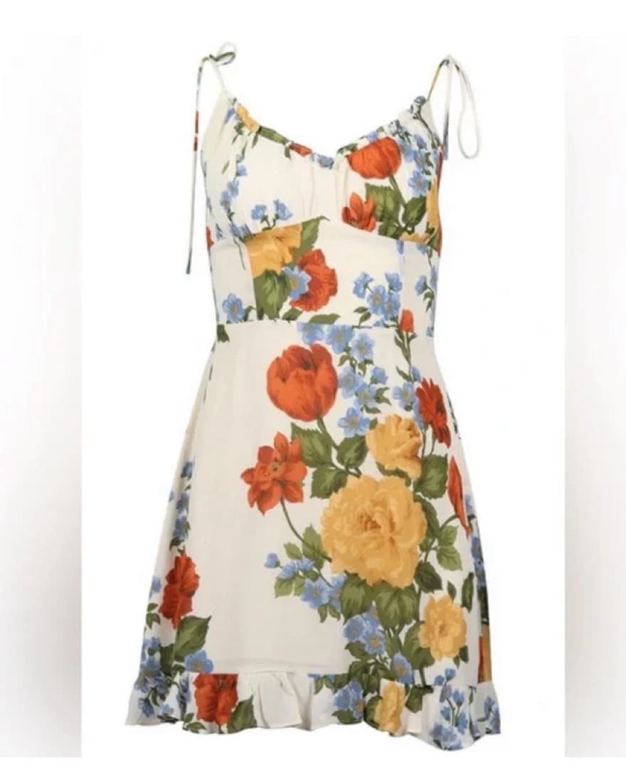 Reformation Mini Floral Esther Dress - Image 1
