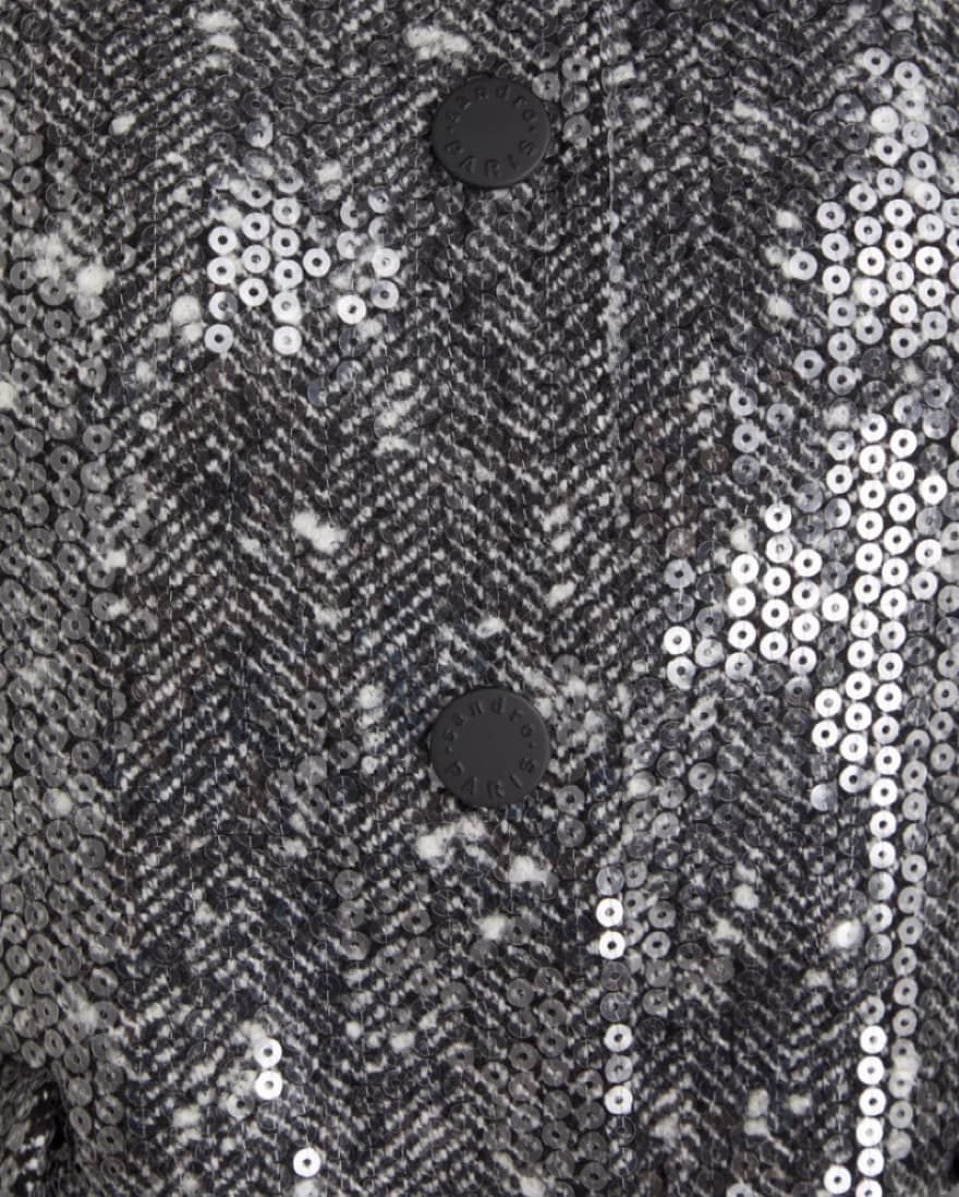 SANDRO Sequin Houndstooth Print Jacket  - Image 3