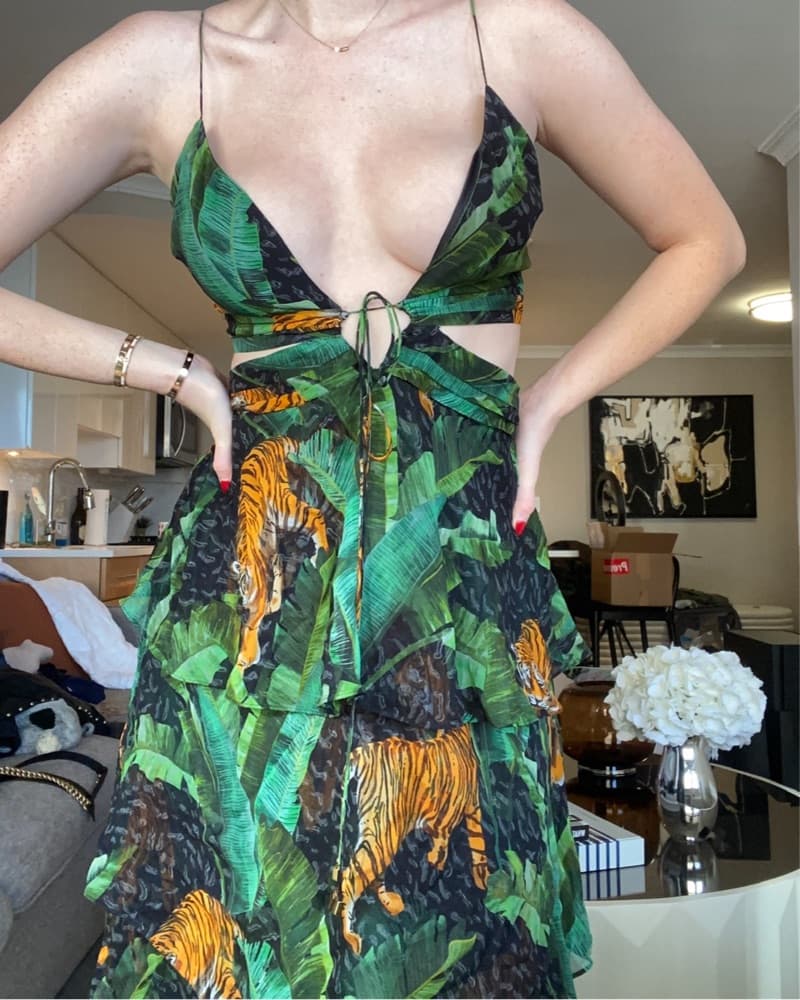 Retrofete Cut Out Maxi Dress Silk - Image 4