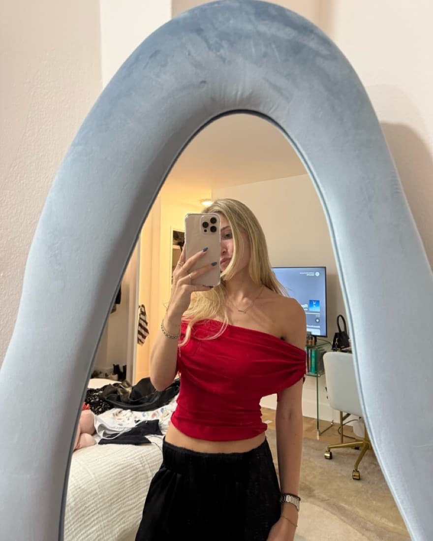Red Off The Shoulder Top  - Image 1
