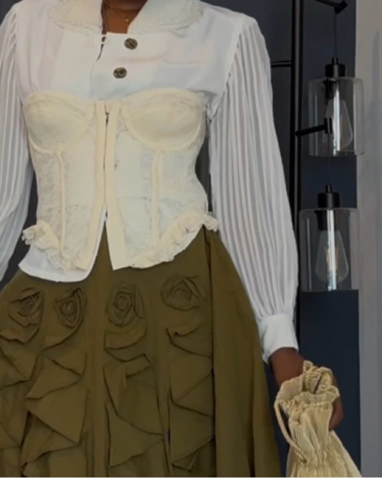 Kimchi Blue Yuri Rosette Midi Skirt - Image 3