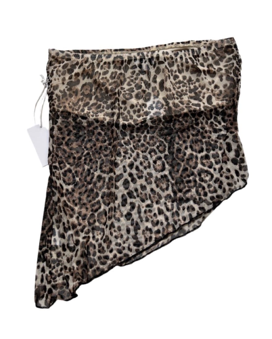 L.A Hearts - Mesh Leopard Print Crop Top - Image 2
