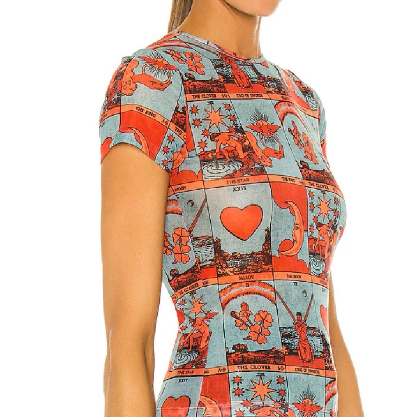 Miaou Mini Tee - Tarot Card - Image 2