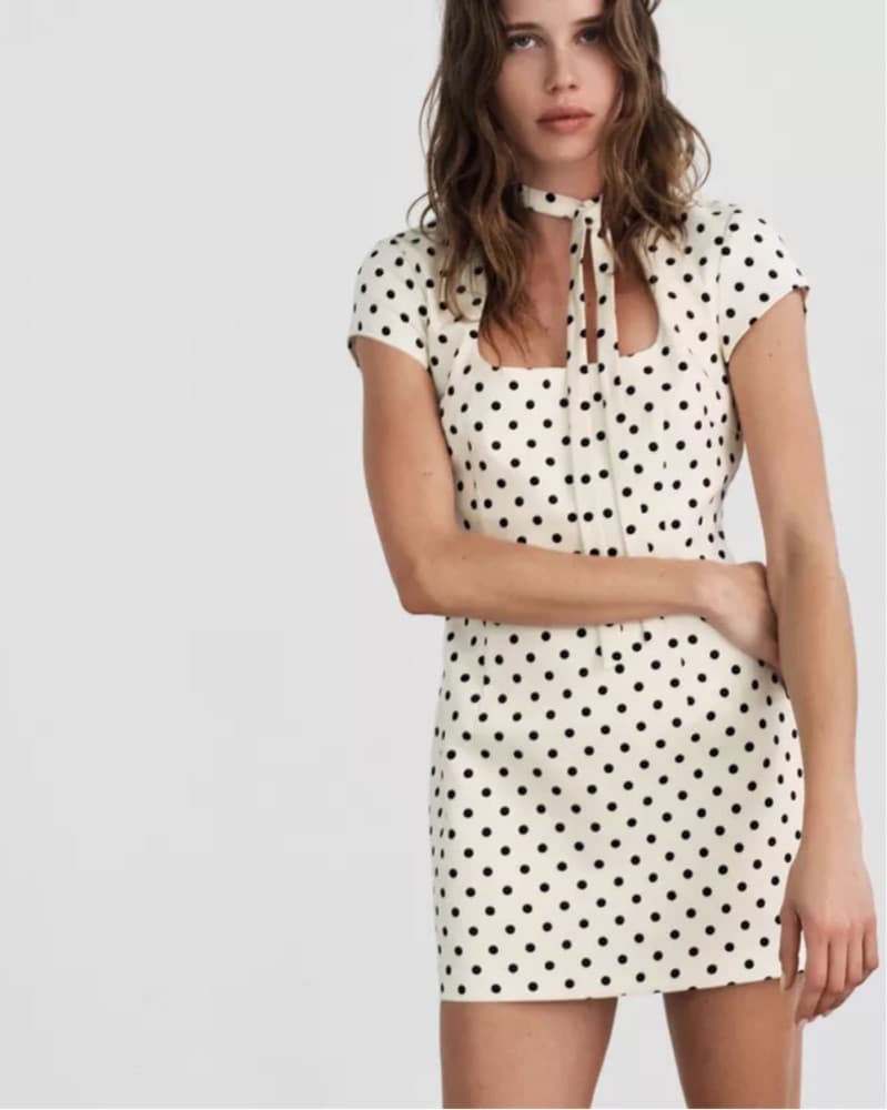 SOLD OUT Zara Polka Dot Tie Dress - Image 1