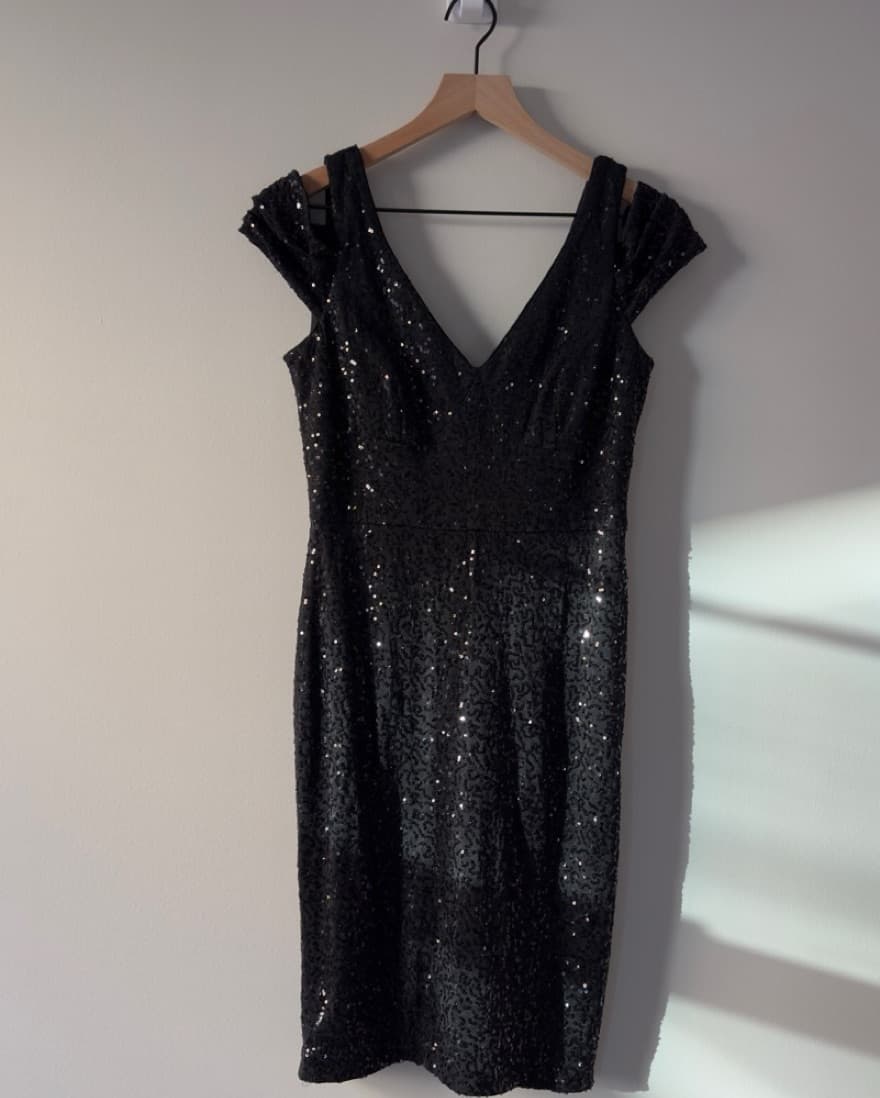 Calvin Klein Black Sequin Dress Party - Image 1