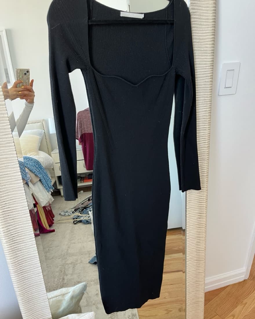 One Grey Day Black Longsleeve Dress - Image 4