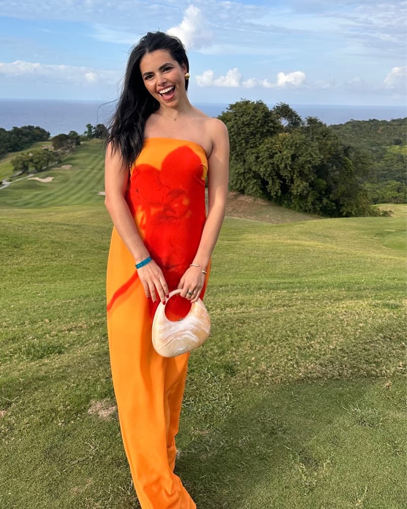 Meski Orange Amaya Strapless Dress - Image 2