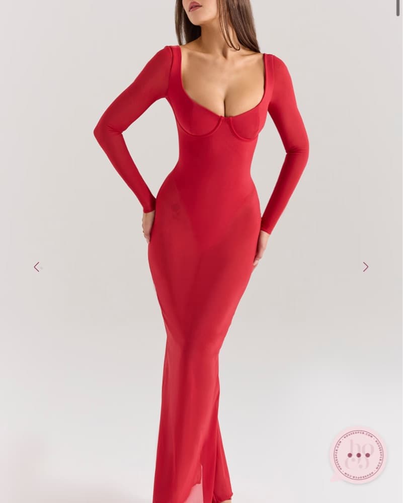 House of CB Everly Mesh Maxi Dress - Image 3