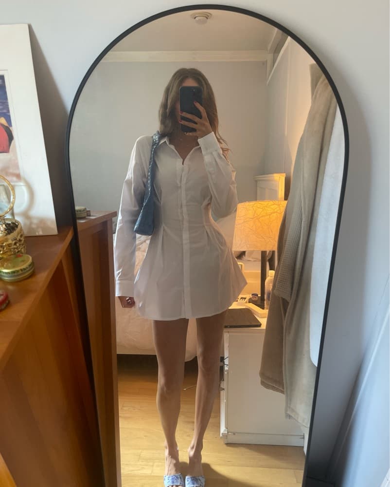 Revolve White Button Up Shirt Dress - Image 1