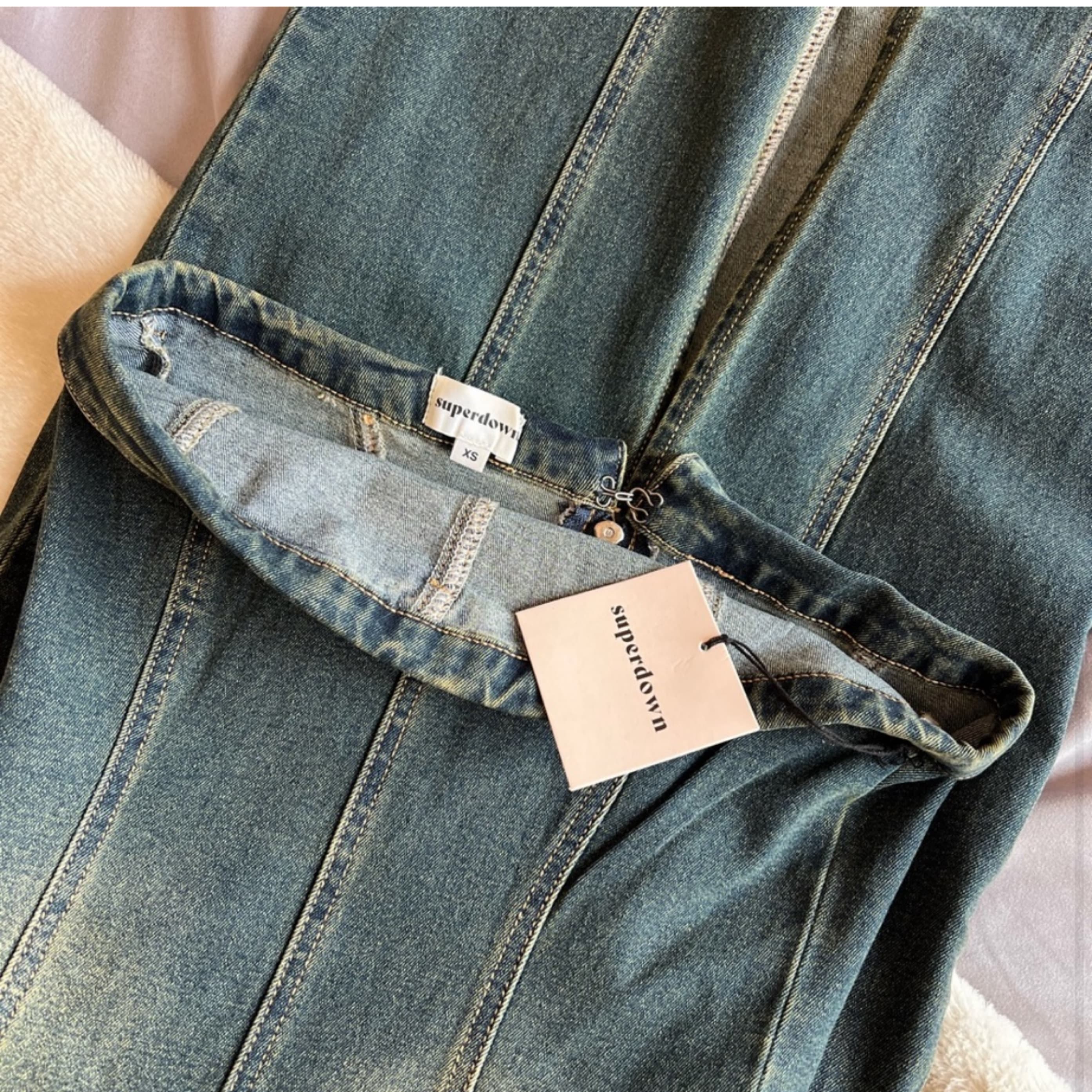 Strapless Denim Dress - Image 4
