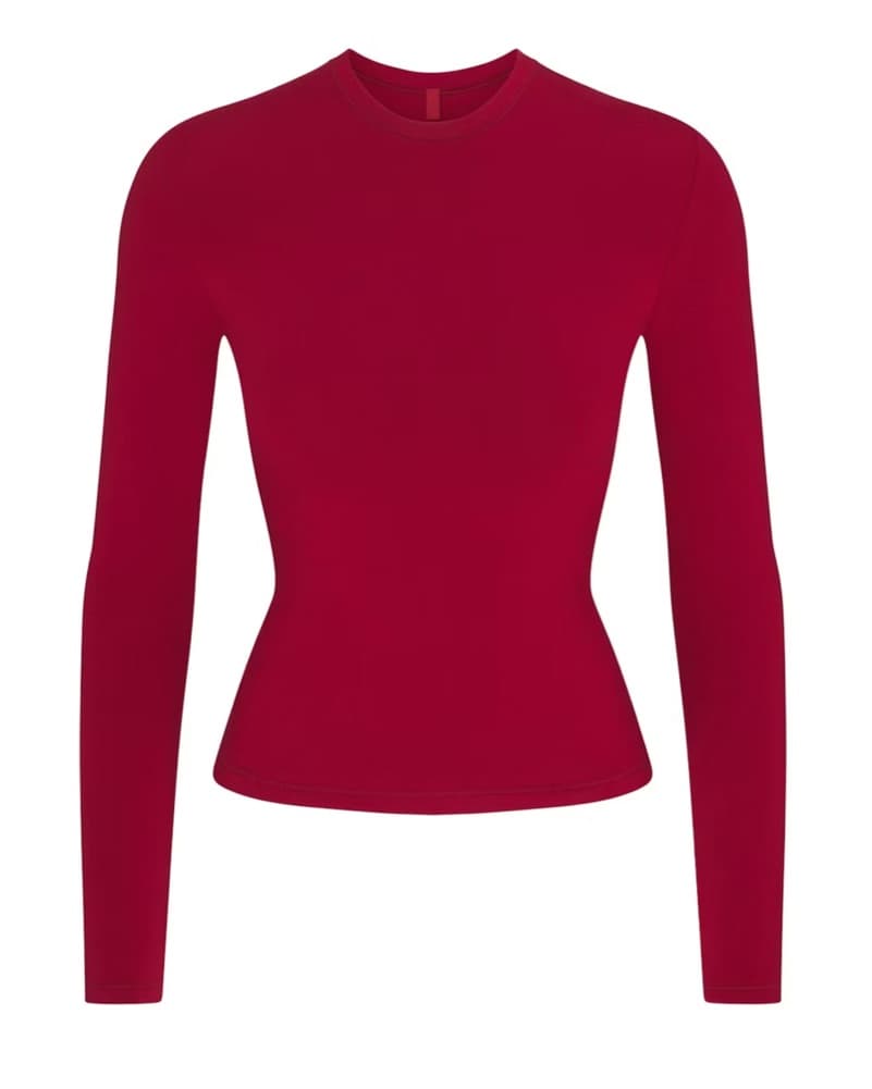 Skims Red Cotton Jersey Top - Image 1